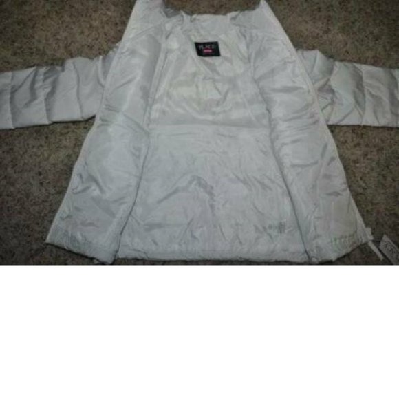 *Puffer Jacket sz 5/6 The Childrens Place White Water Resistant Zip Up Girls - Picture 5 of 6